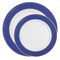 Smarty Had A Party White with Gold Spiral on Blue Rim Plastic Dinnerware Set (120 Dinner Plates+120 Salad Plates), 240PK 670BGVP-CASE - alternate 10